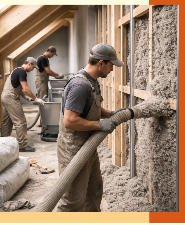 Утепление таунхауса эковатой в Усть-Илимске от 2288 руб./м² — монтаж и задувка | ТепломастерСть