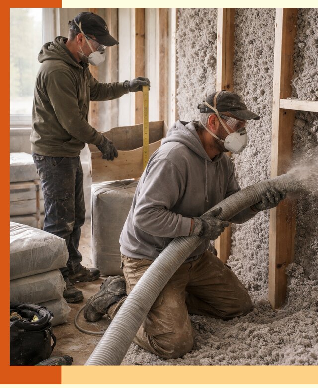 Утепление таунхауса эковатой в Усть-Илимске для максимально теплых стен