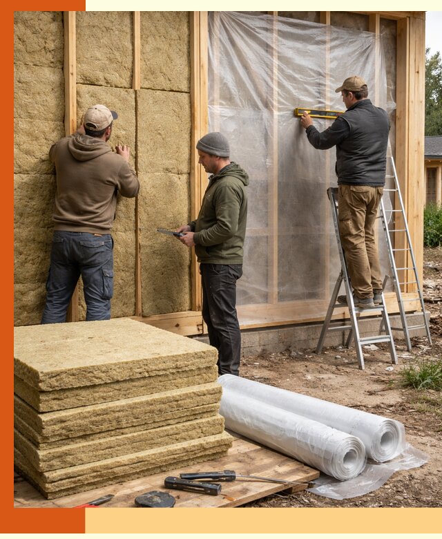 Утепление каркасного дома в Усть-Илимске под ключ с гарантией качества