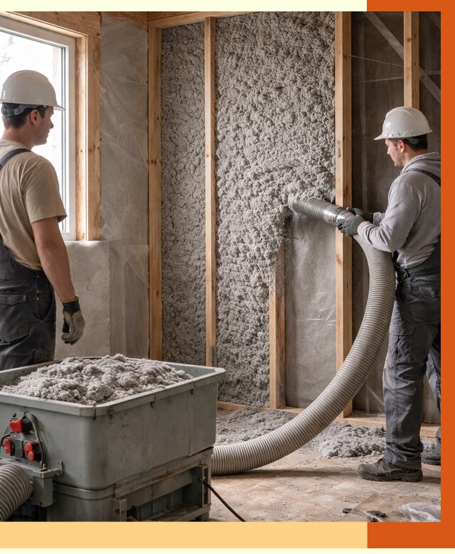 Утепление каркасного дома эковатой в Усть-Илимске от 1872 руб. | ТепломастерСть