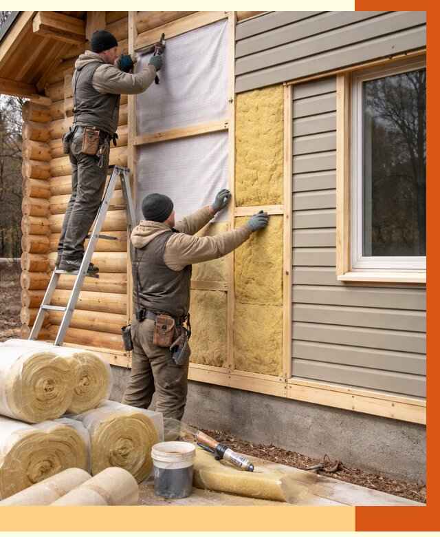 Утепление деревянного дома в Усть-Илимске от 6448 руб./м2 — заказать работы | ТепломастерСть