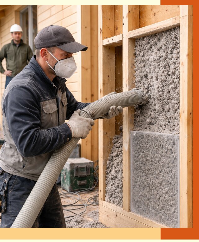 Утепление дома из бруса эковатой в Усть-Илимске от 1924 руб/м2 | ТепломастерСть