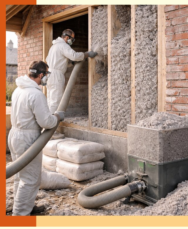 Утепление кирпичного дома эковатой в Усть-Илимске