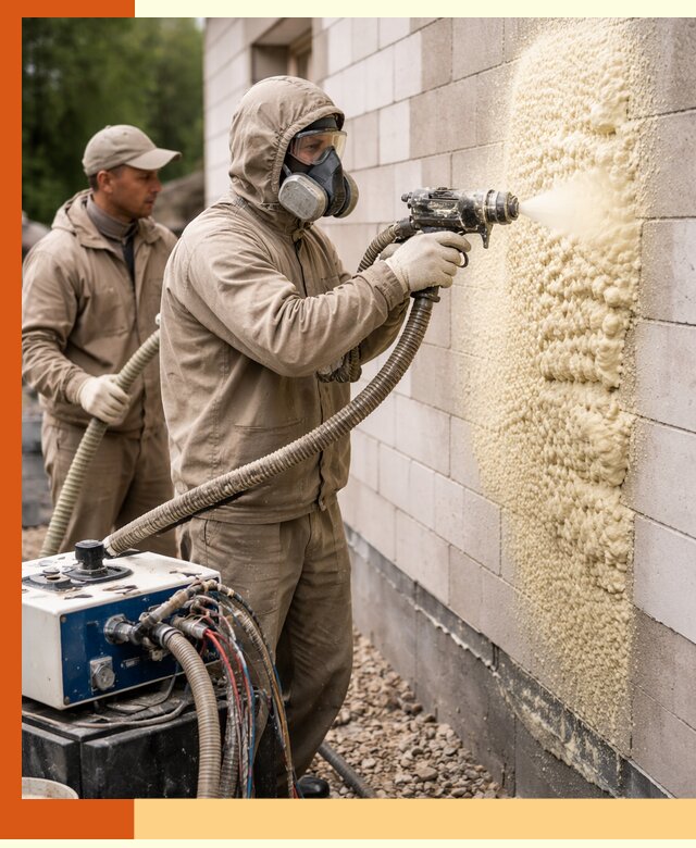 Утепление дома из газобетона ППУ в Усть-Илимске — надежная теплоизоляция