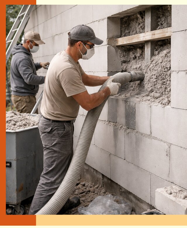 Утепление дома из газобетона эковатой в Усть-Илимске