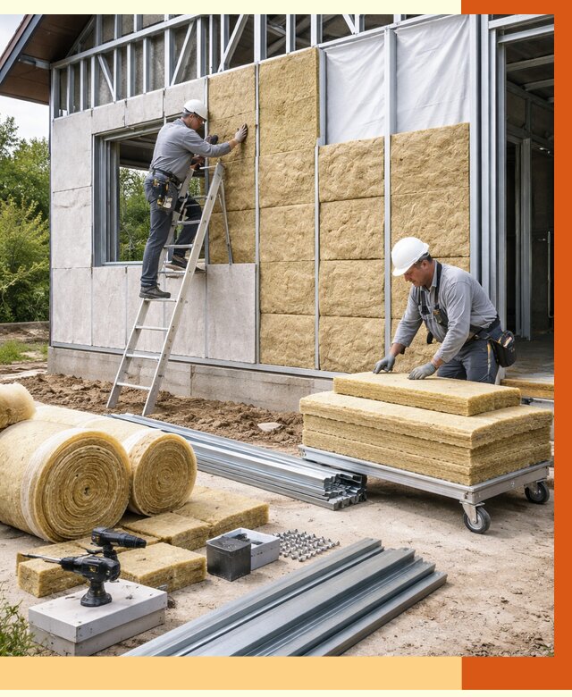 Утепление дома из ЛСТК в Усть-Илимске от 5408 руб./м² — профессионально | ТепломастерСть