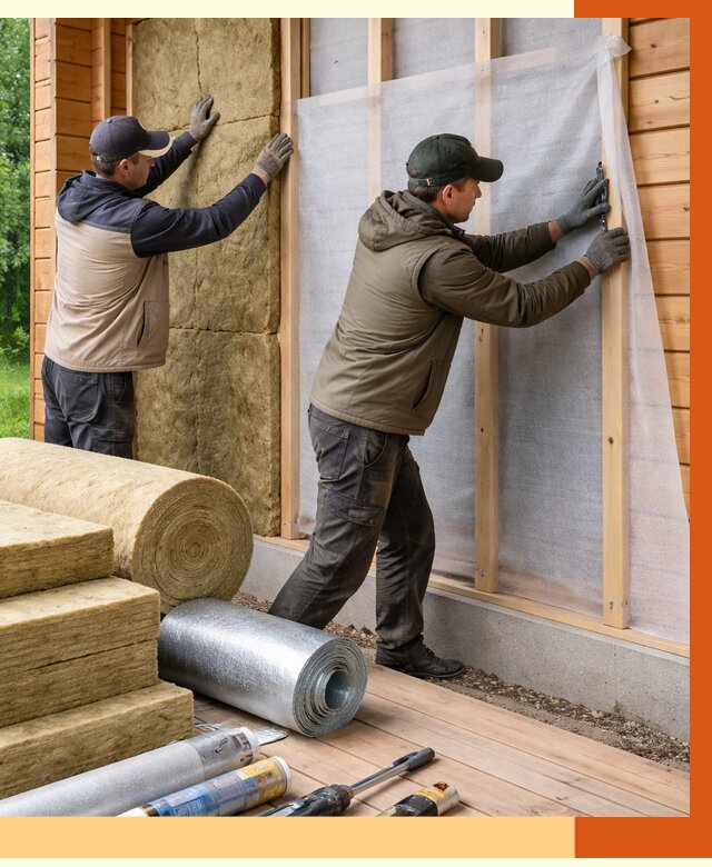 Утепление дома из двойного бруса в Усть-Илимске от 4992 руб./м² — ТепломастерСть под ключ