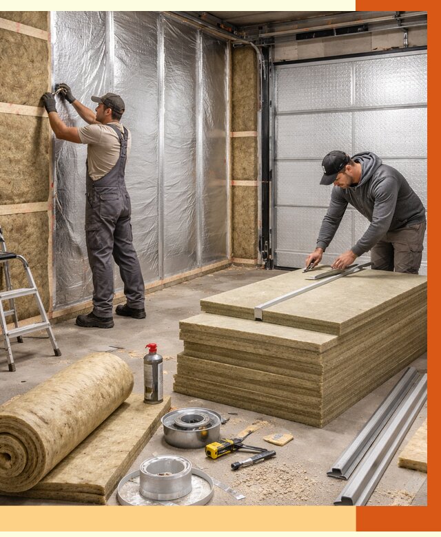 Утепление гаража в Усть-Илимске от 4680 руб/м2 — комплексное утепление ворот и стен | ТепломастерСть