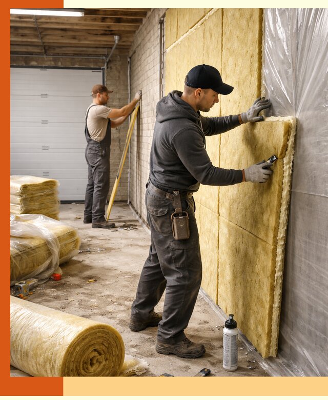 Утепление гаража под ключ в Усть-Илимске — все виды теплоизоляции