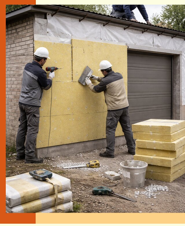 Утепление гаража снаружи в Усть-Илимске качественно и надёжно