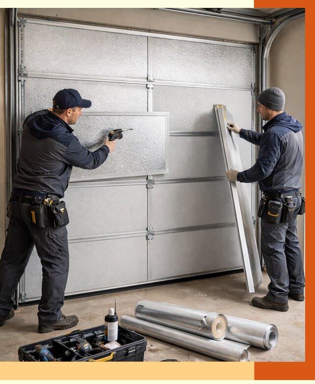 Утепление гаражных ворот в Усть-Илимске от 8164 руб/м2 — надежно и быстро | ТепломастерСть