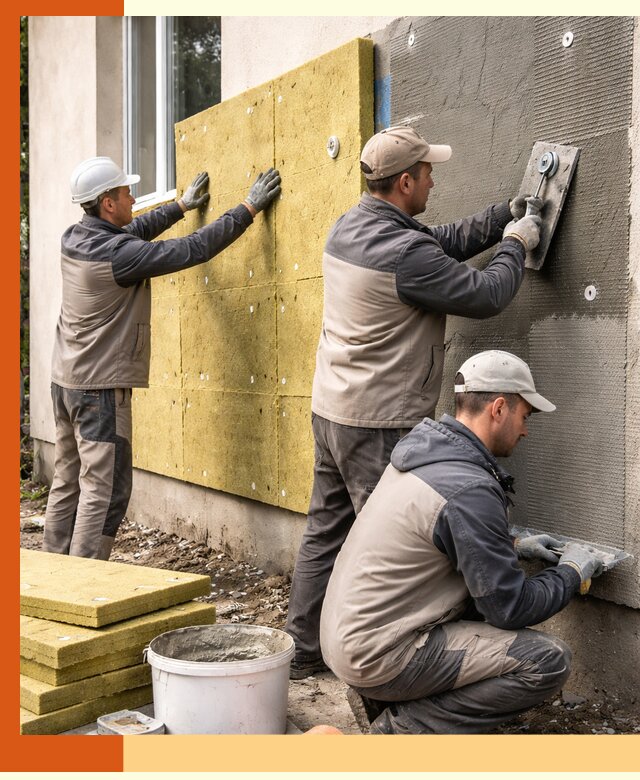 Утепление фасада под штукатурку в Усть-Илимске — энергоэффективная технология