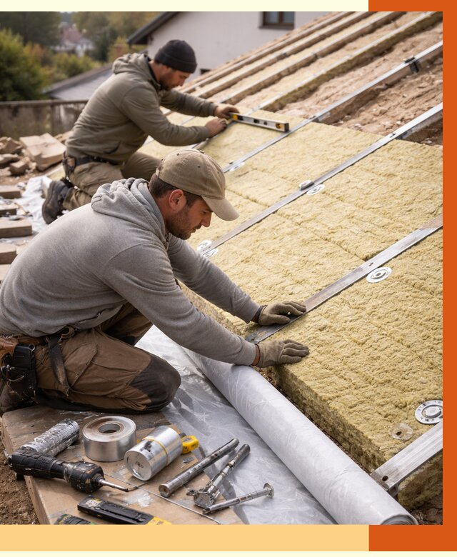 Утепление крыши снаружи в Усть-Илимске под ключ от 1248 руб./м2 | ТепломастерСть