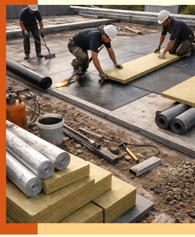 Утепление плоской крыши в Усть-Илимске — надежная теплоизоляция и герметизация