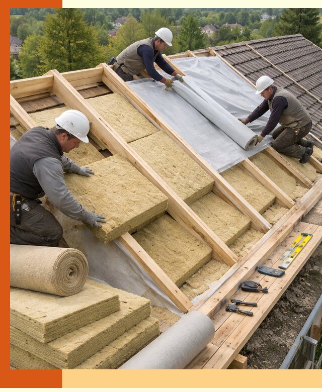 Утепление скатной крыши в Усть-Илимске качественно и надёжно