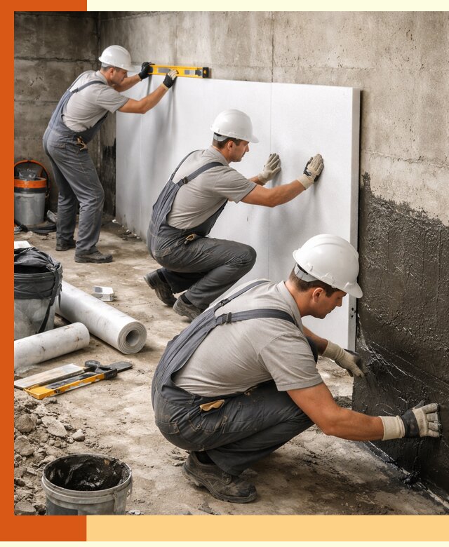 Утепление фундамента изнутри профессионально в Усть-Илимске