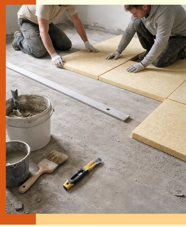 Утепление бетонного пола в Усть-Илимске профессионально и недорого