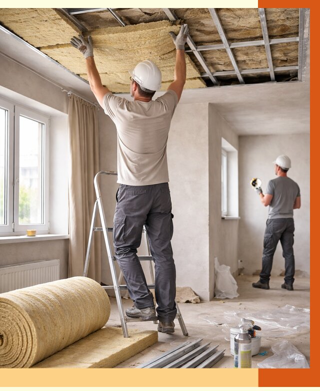 Утепление потолка в частном доме в Усть-Илимске от 988 руб./м² — работы под ключ | ТепломастерСть