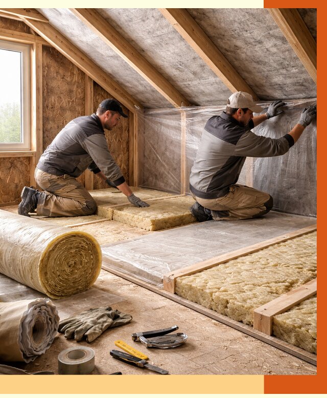 Утепление чердака в Усть-Илимске от 7800 руб/м² — теплоизоляция и комплексное утепление под ключ | ТепломастерСть