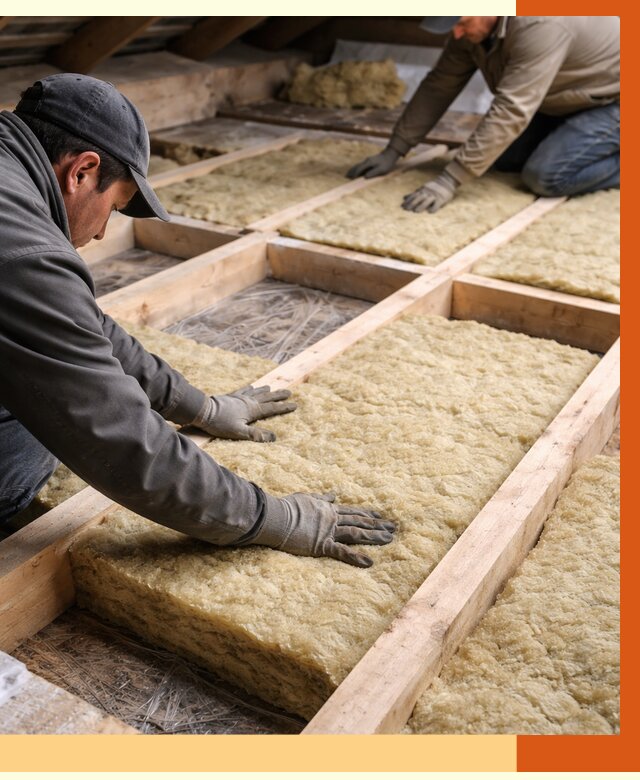 Утепление чердака минватой в Усть-Илимске от 3640 руб/м2 под ключ | ТепломастерСть