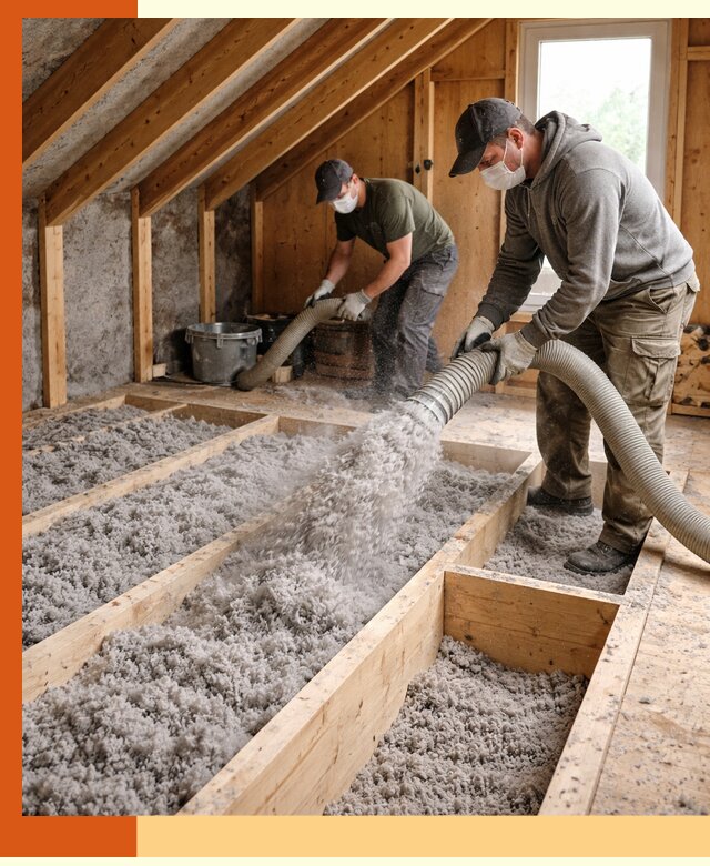 Утепление мансарды эковатой в Усть-Илимске с гарантией качества