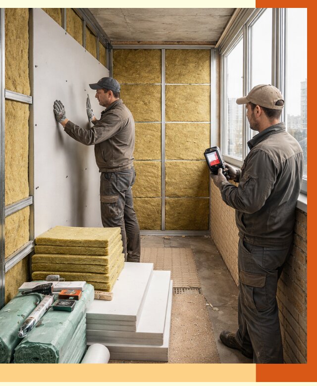 Утепление балкона в Устях-Илимске от 4680 руб. под ключ | ТепломастерСть