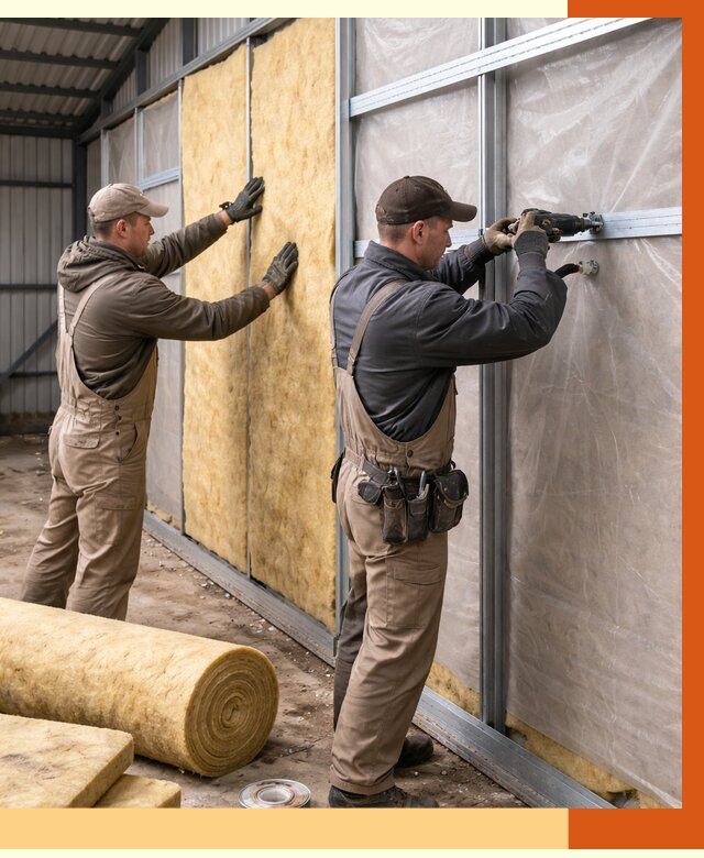 Утепление металлического ангара в Усть-Илимске от 4940 руб/м2 — услуги под ключ | ТепломастерСть