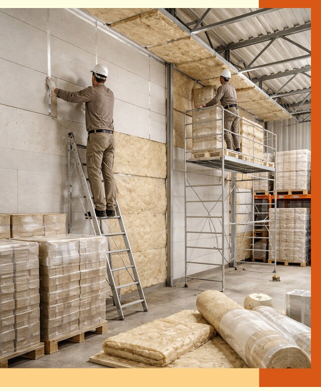 Утепление склада готовой продукции в Усть-Илимске от 2028 руб./м2 — комплексно | ТепломастерСть