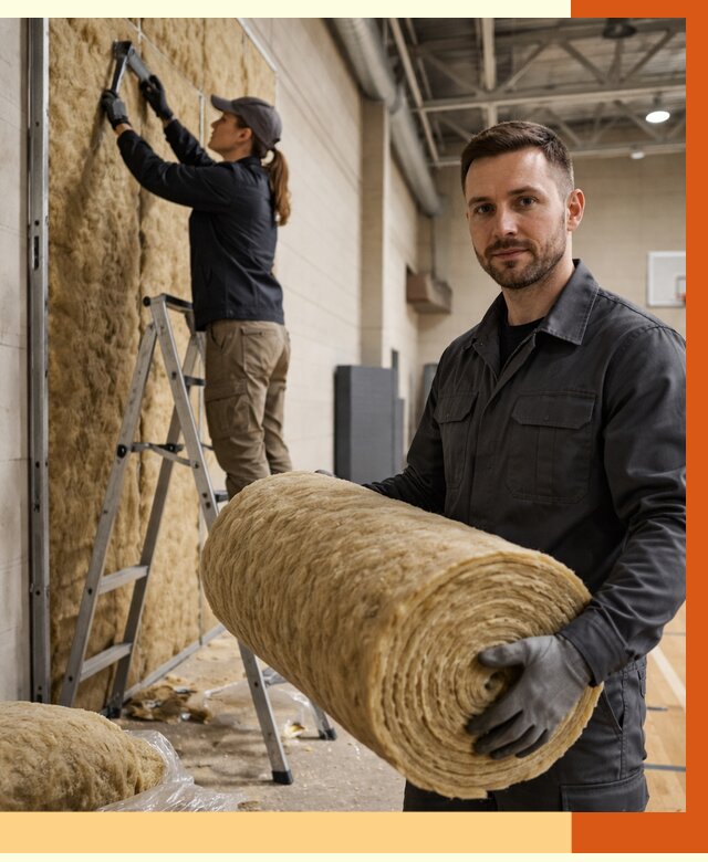 Утепление спортзала в Усть-Илимске от 7800 руб/м2 — комплексное утепление под ключ | ТепломастерСть