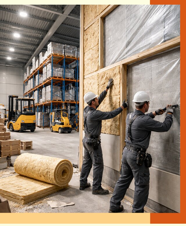 Утепление склада с техникой в Усть-Илимске от 4368 руб./м2 — комплексно под ключ | ТепломастерСть