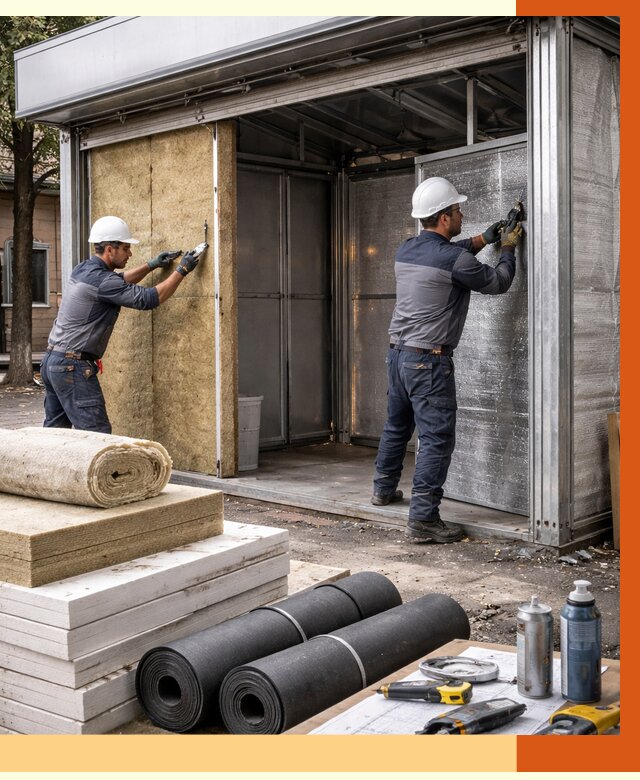 Утепление павильона шаурма в Усть-Илимске под ключ от 1248 руб. за м² | ТепломастерСть