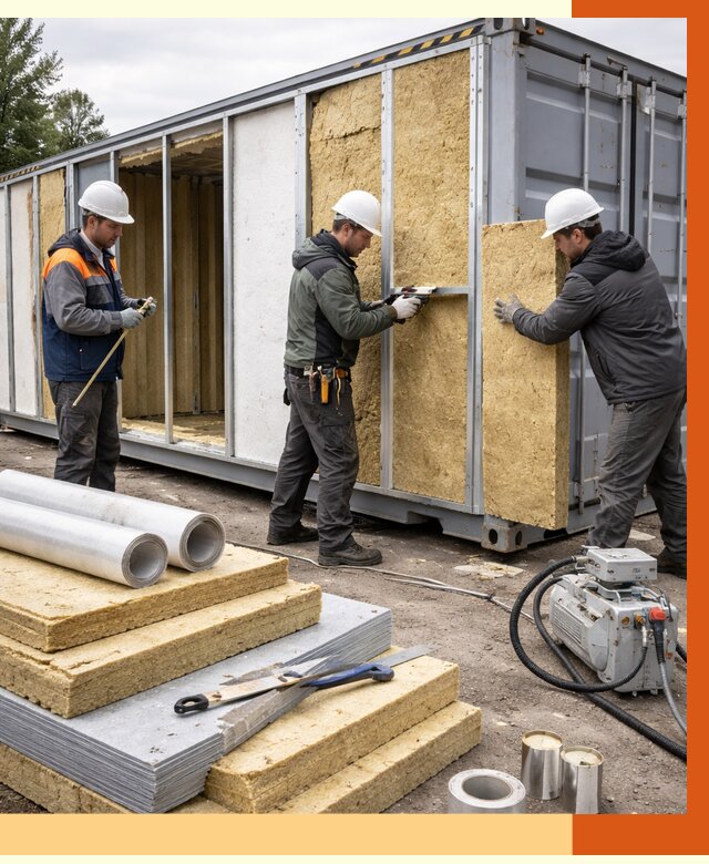 Утепление морского контейнера в Усть-Илимске от 3900 руб. под ключ | ТепломастерСть