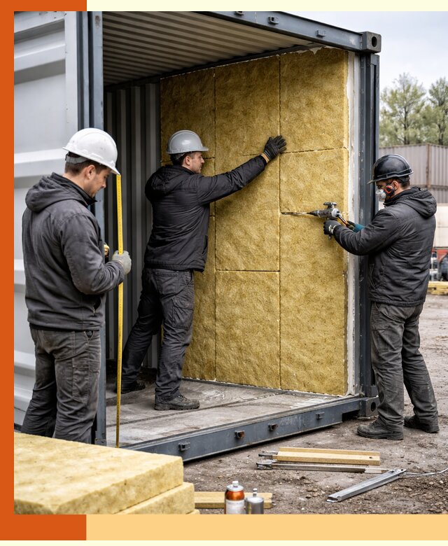 Утепление морского контейнера в Усть-Илимске: надежная теплоизоляция и защита