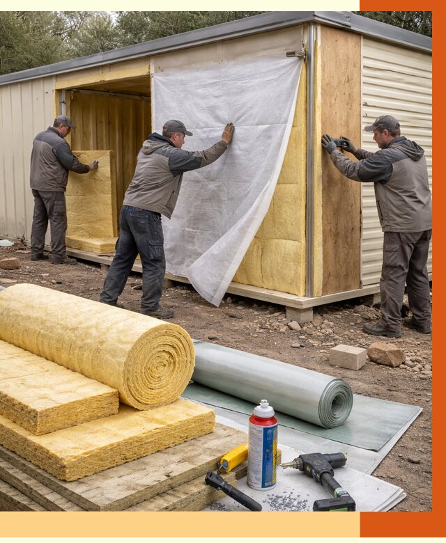 Утепление строительной бытовки в Усть-Илимске от 13000 руб. под ключ | ТепломастерСть