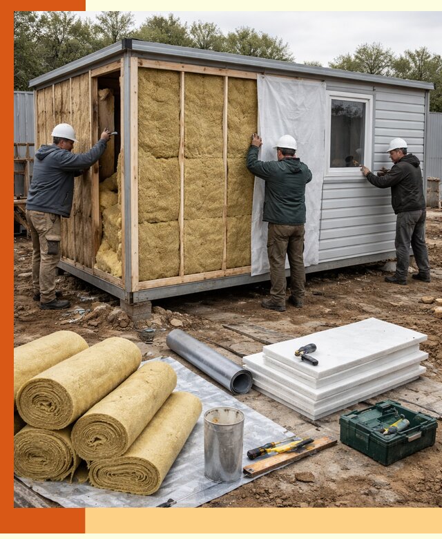Утепление строительной бытовки под ключ в Усть-Илимске для любых условий