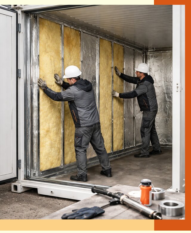 Утепление рефрижераторного контейнера в Усть-Илимске от 46800 руб./м² | ТепломастерСть