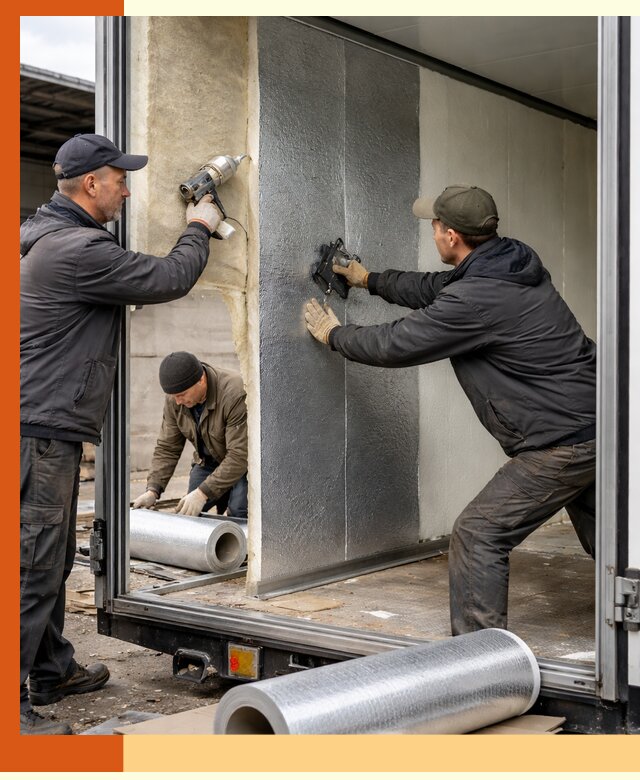 Утепление холодильного кузова в Усть-Илимске — монтаж и теплоизоляция