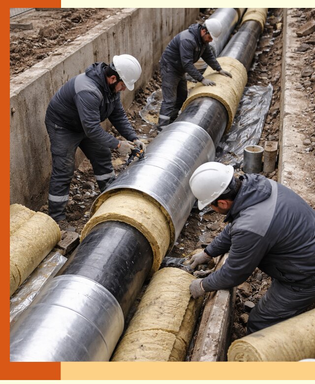 Утепление теплотрассы в Усть-Илимске: утеплительные работы и материалы