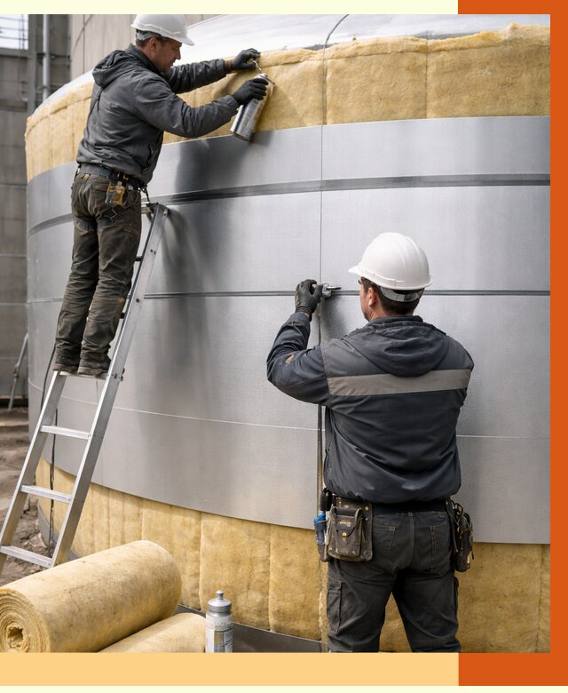 Утепление цистерны в Усть-Илимске пенополиуретаном от 15080 руб. под ключ | ТепломастерСть