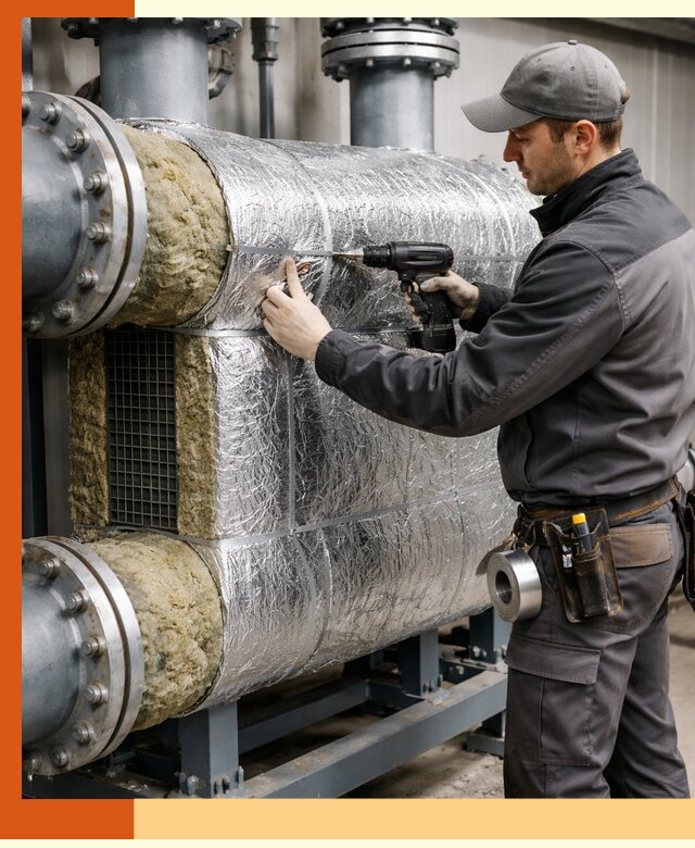 Утепление теплообменника в Усть-Илимске — профессиональная теплоизоляция оборудования