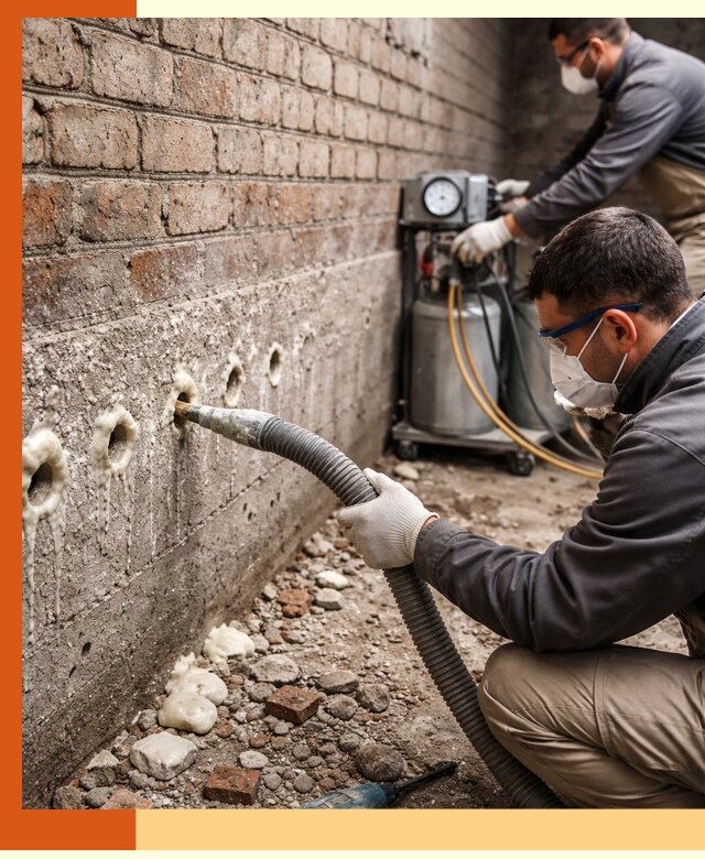 Заполнение колодцевой кладки ППУ в Усть-Илимске быстро и герметично