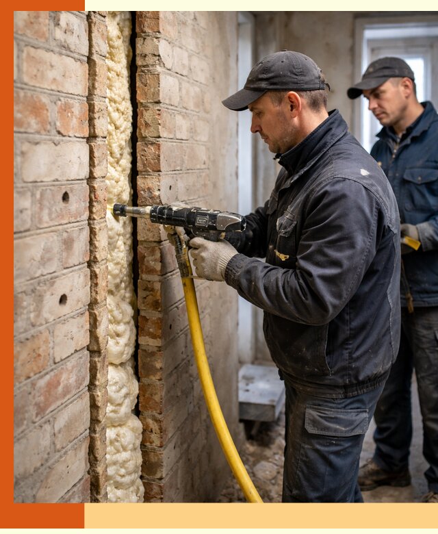 Межстеновое утепление пенополиуретаном в Усть-Илимске