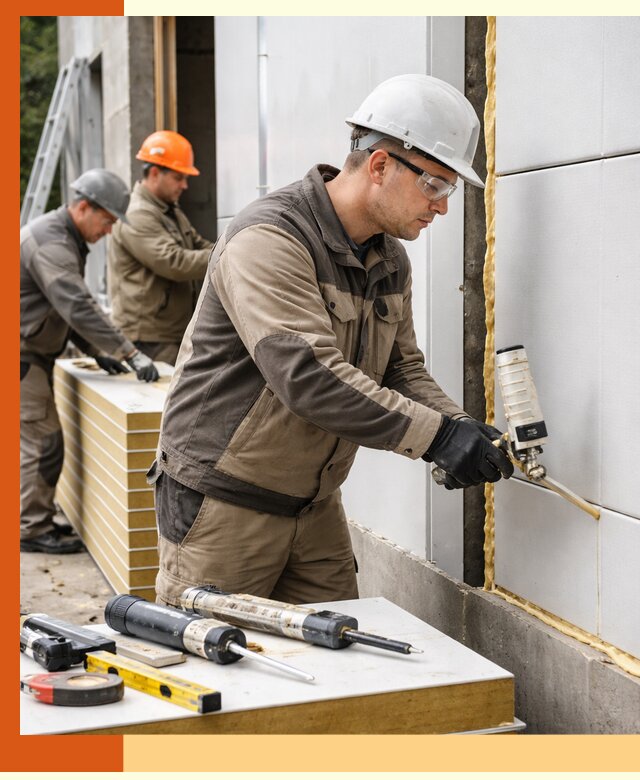 Утепление сэндвич-панелей пенополиуретаном в Усть-Илимске