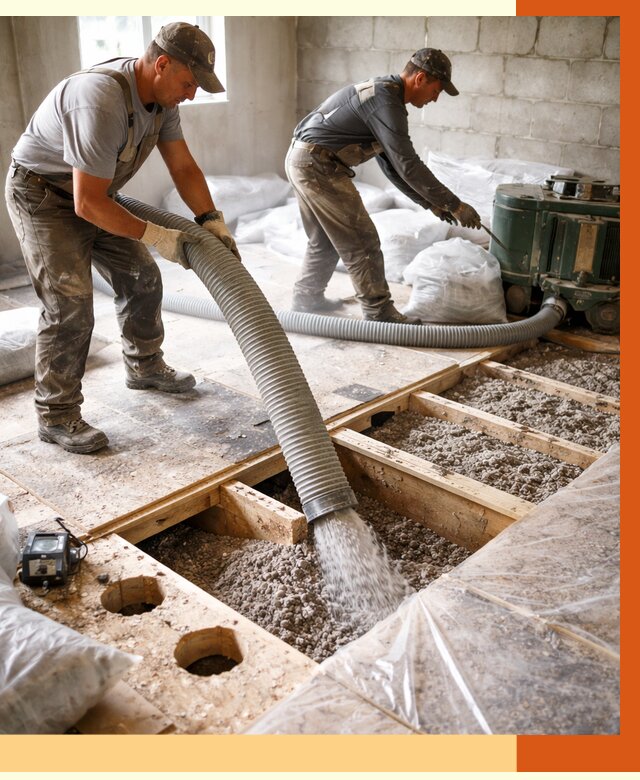 Заполнение пустот перекрытий в Усть-Илимске от 4680 руб. под ключ | ТепломастерСть