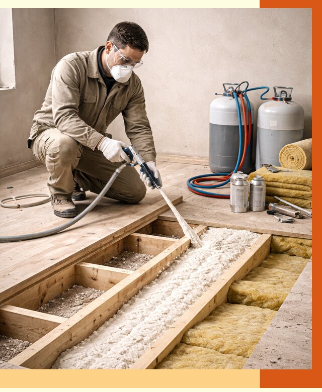 Заполнение полостей межэтажного перекрытия в Усть-Илимске от 4368 руб. | ТепломастерСть