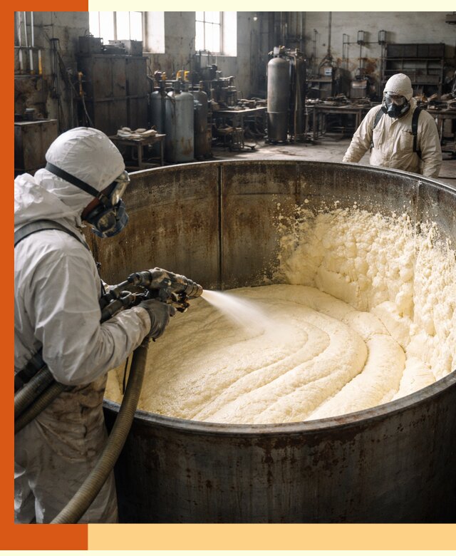 Заливка ппу в емкости с полной изоляцией и герметизацией в Усть-Илимске