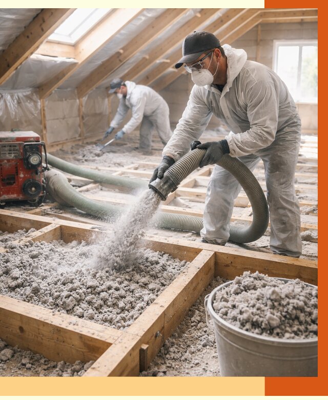 Утепление эковатой в Усть-Илимске от 3068 руб./м2 — монтаж и задувка | ТепломастерСть