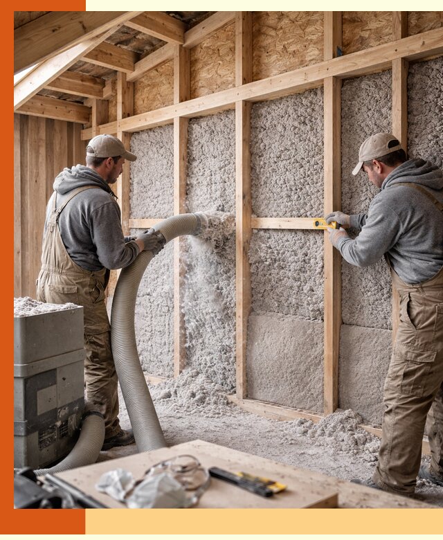 Утепление эковатой стен, потолков и перекрытий в Усть-Илимске