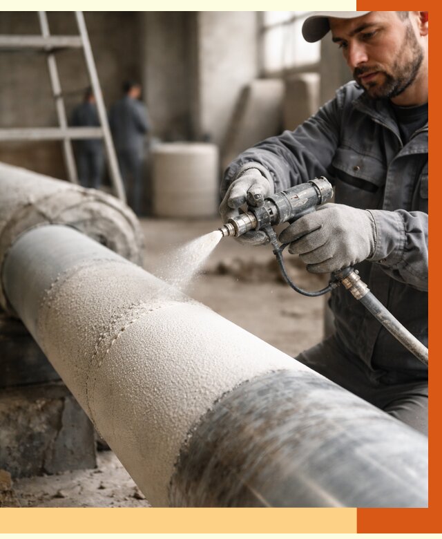 Утепление труб жидкой теплоизоляцией в Усть-Илимске от 7800 руб. под ключ | ТепломастерСть