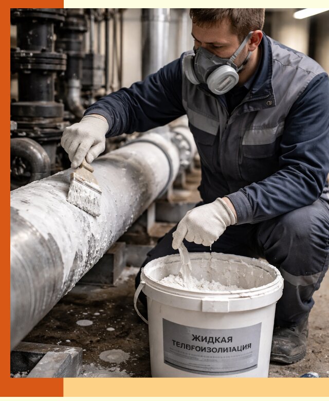 Утепление оборудования жидкой теплоизоляцией в Усть-Илимске